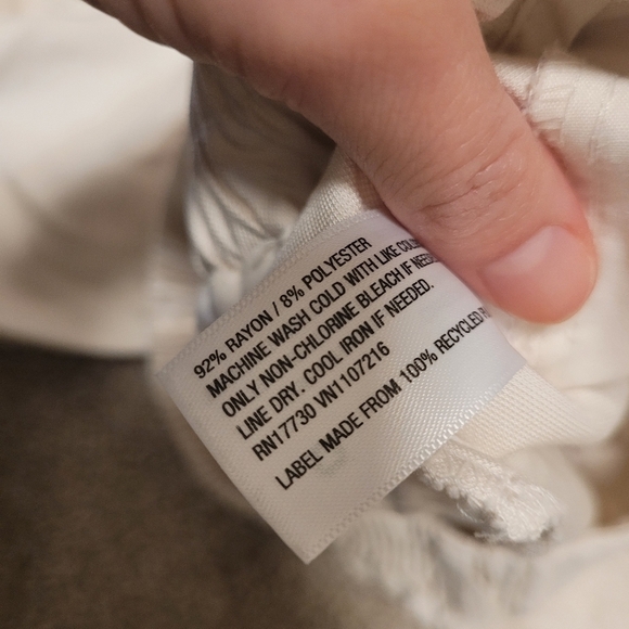 Target A New Day Womens Rayon Paperbag Cream Pants Size 6 - Picture 5 of 5